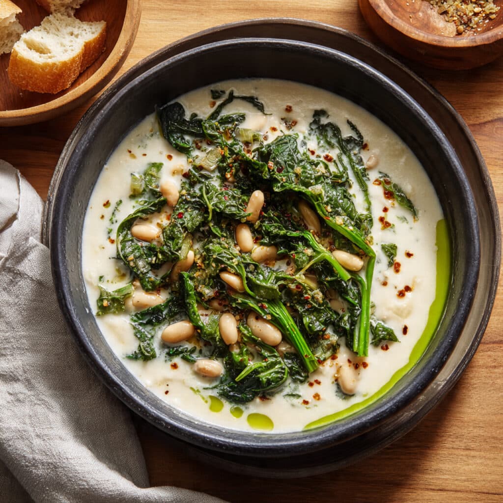 Cream of Black Cabbage and Beans Recipe