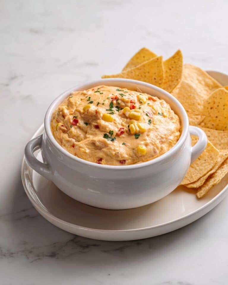 Roasted Red Pepper Soup with Grilled Chicken and Corn Recipe