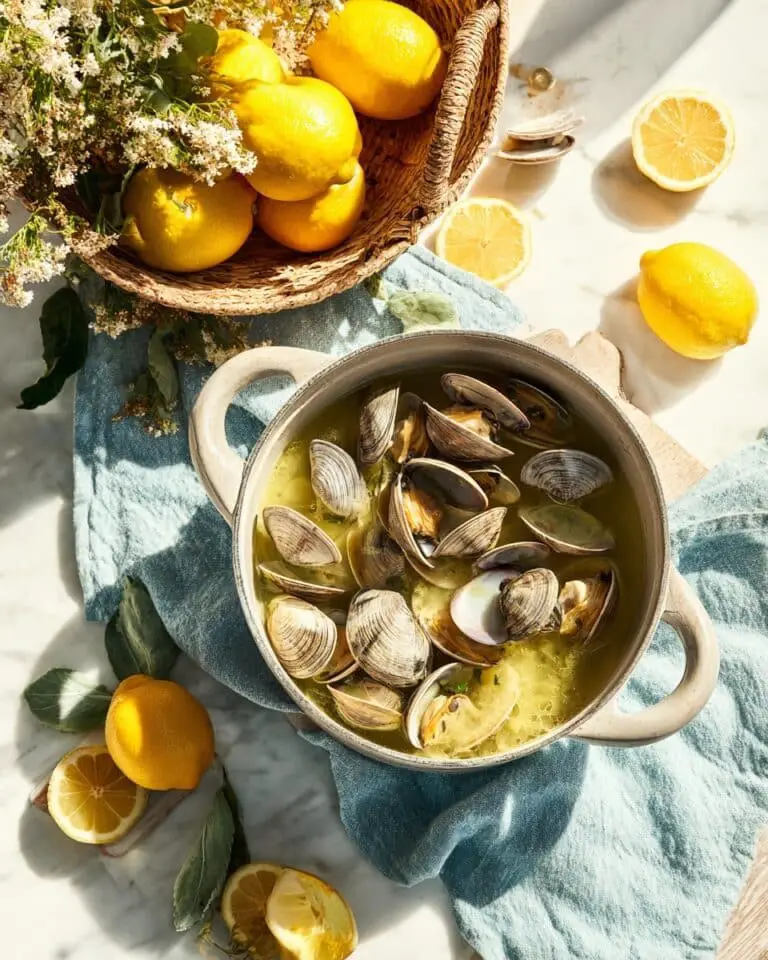 Steamed Clams with Butter and Lemon Recipe