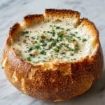 Clam Chowder in Sourdough Bread Bowl Recipe
