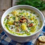 Creamy New England Clam Chowder with a Poblano Pepper Kick Recipe