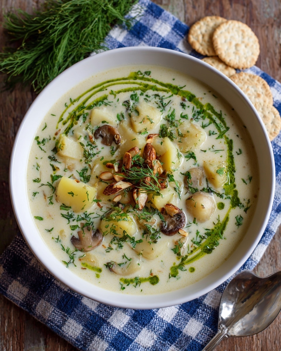 Creamy New England Clam Chowder with a Poblano Pepper Kick Recipe - Recipe Image
