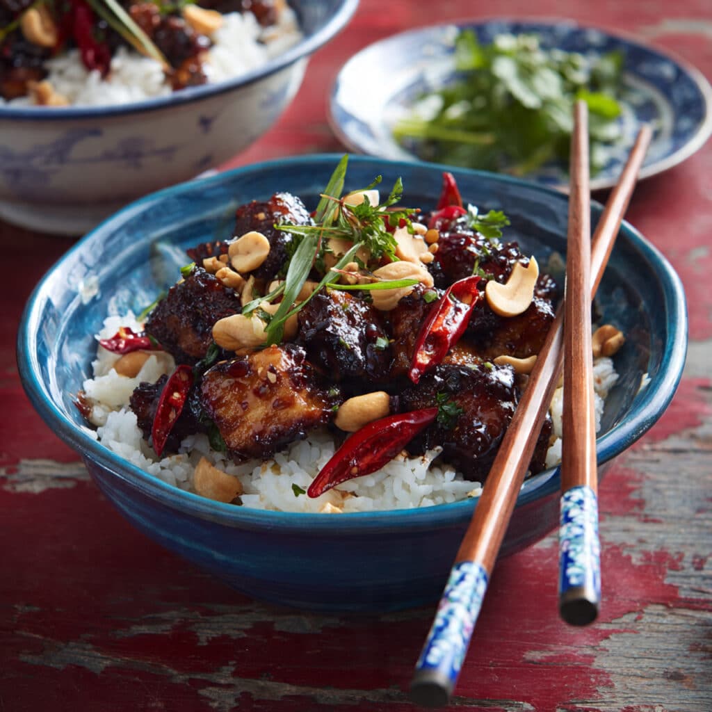 Healthier 25 Minute Kung Pao Chicken Recipe