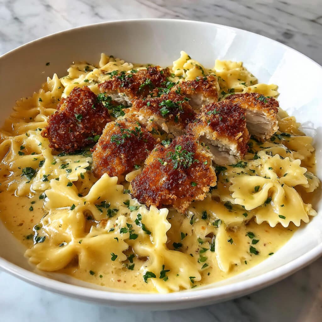 Garlic Butter Chicken with Bowtie Pasta Recipe