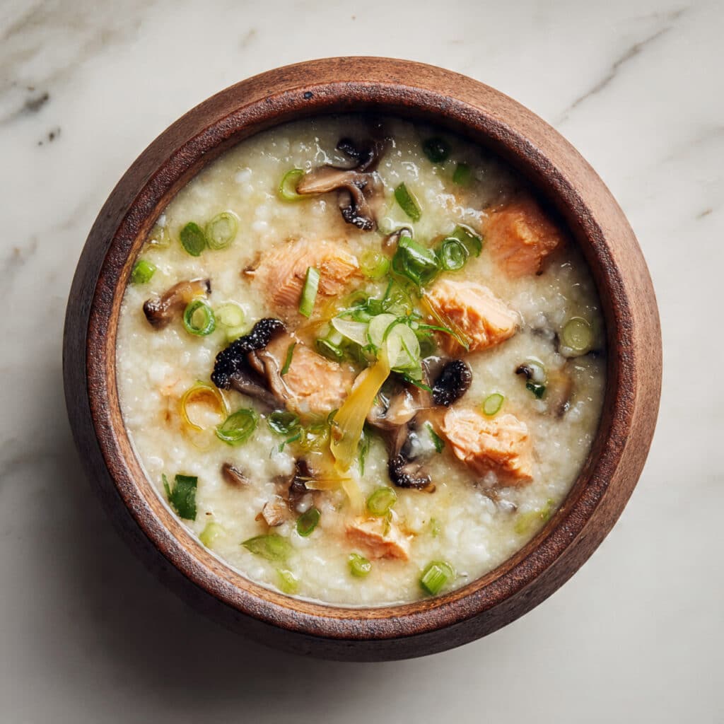 Salmon & Shiitake Mushroom Congee: Nutritious & Flavorful Recipe