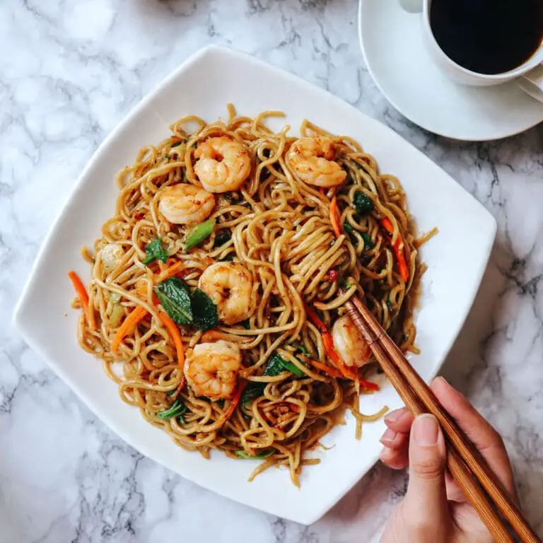 Fragrant Shrimp Scallion Oil Lo Mein Recipe
