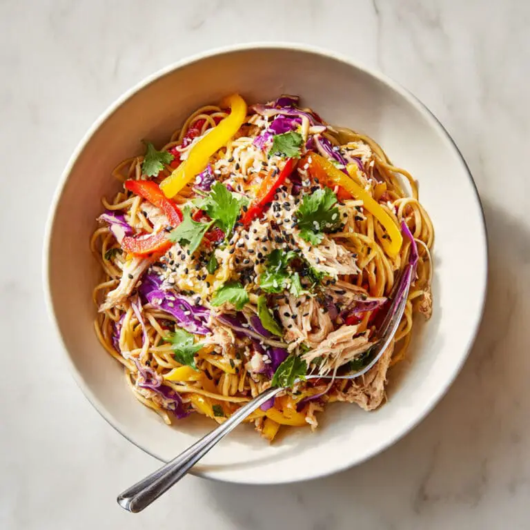 Shredded Chicken and Cabbage Soba Recipe
