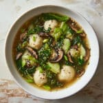Potsticker Soup with Mushrooms & Bok Choy Recipe
