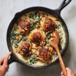 Garlic Butter Chicken with Spinach and Bacon Recipe