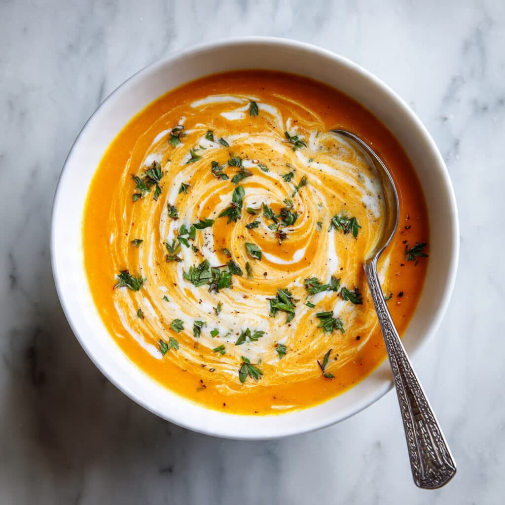 Creamy Roasted Butternut Squash Soup with Warm Spices Recipe