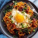 Cheesy Kimchi Bacon Udon (Super Addictive) Recipe