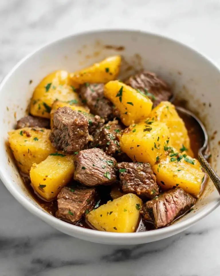 Slow Cooker Steak and Cheddar Potato Casserole Recipe