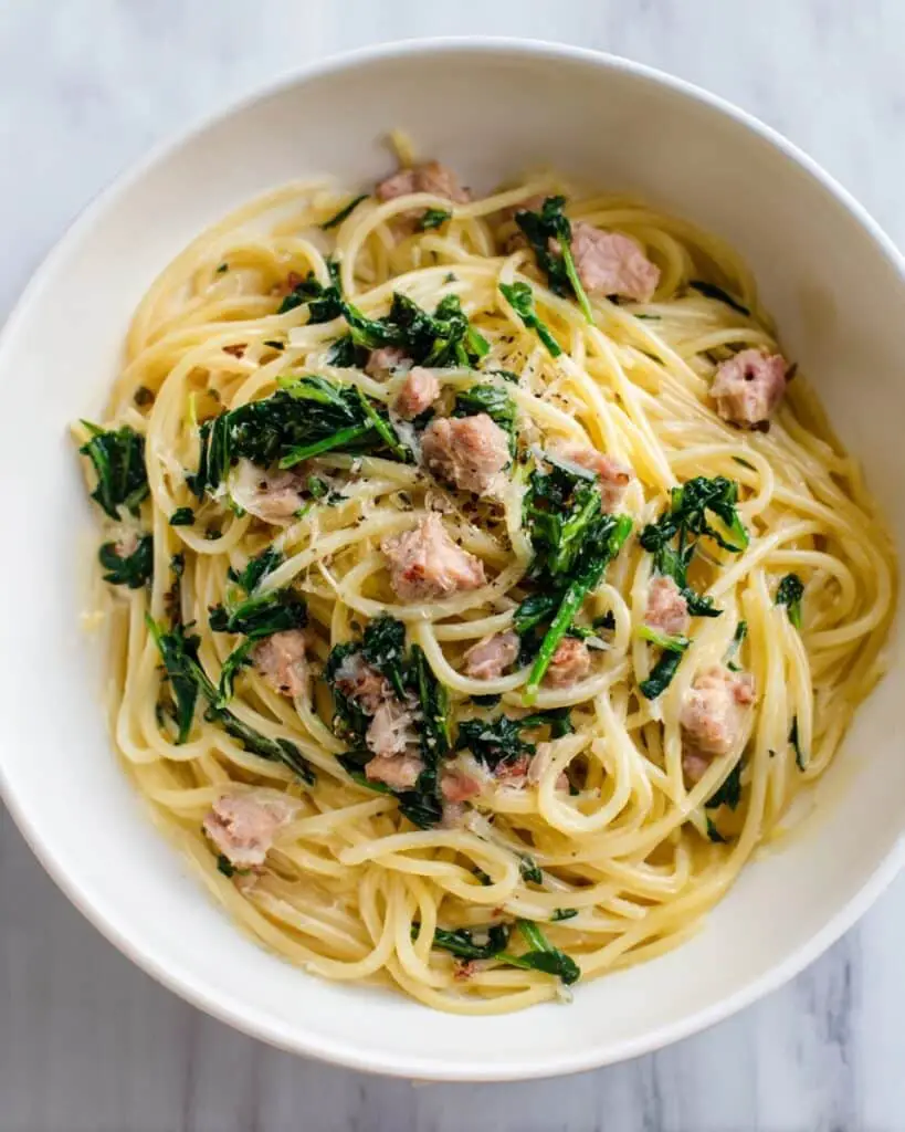 Creamy Salmon Spinach Pasta Recipe