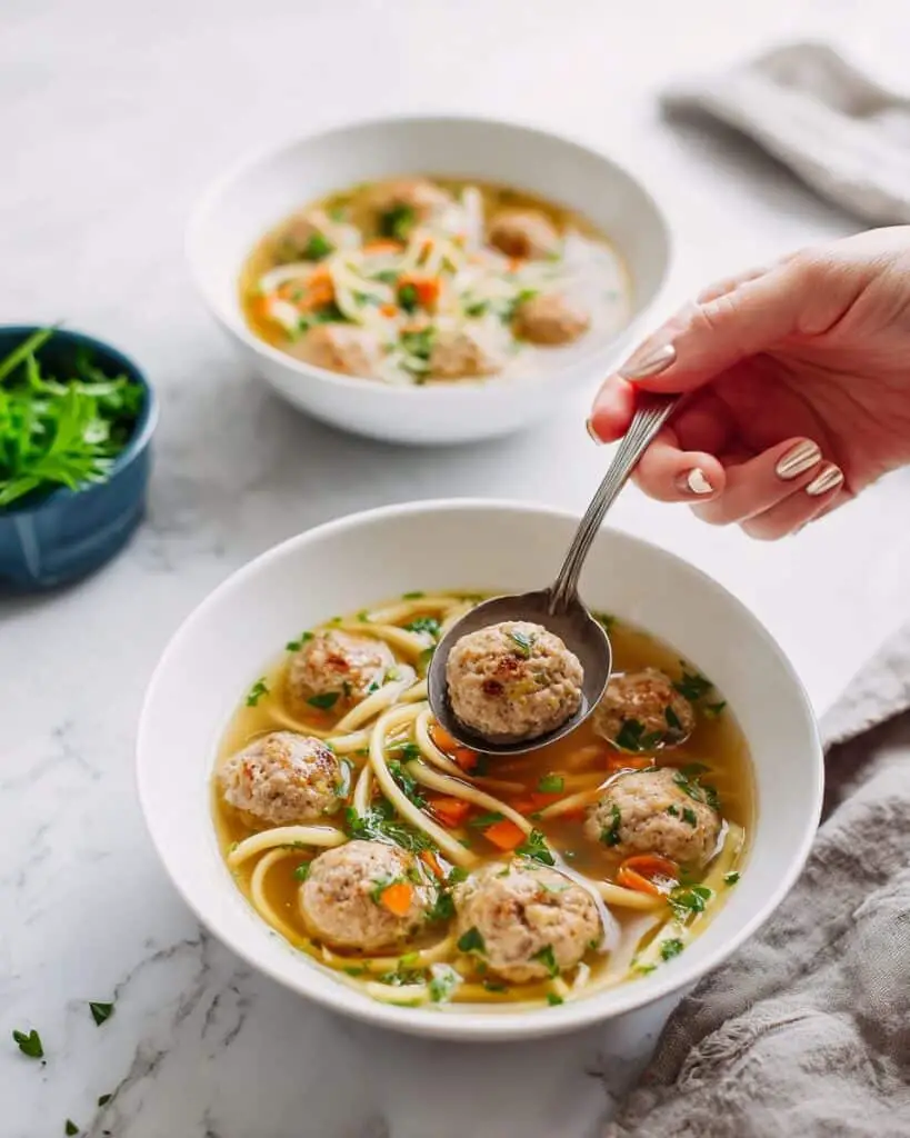 Italian Meatball Orzo Soup Recipe