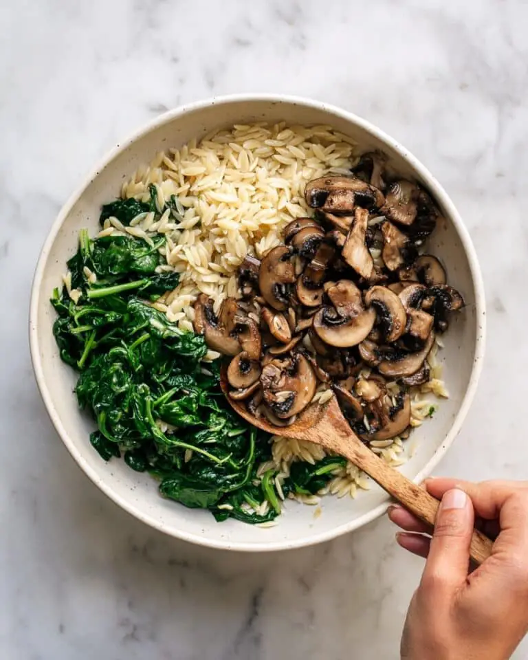 Spinach and Mushroom Orzo Recipe