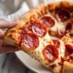 Homemade Classic Pizza with Tomato Sauce and Melty Cheese Recipe