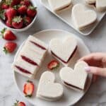 Heart-Shaped Strawberry Cream Icebox Sandwiches Recipe