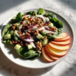 Fall Arugula Salad with Apples, Walnuts & Cinnamon Roasted Chickpeas Recipe