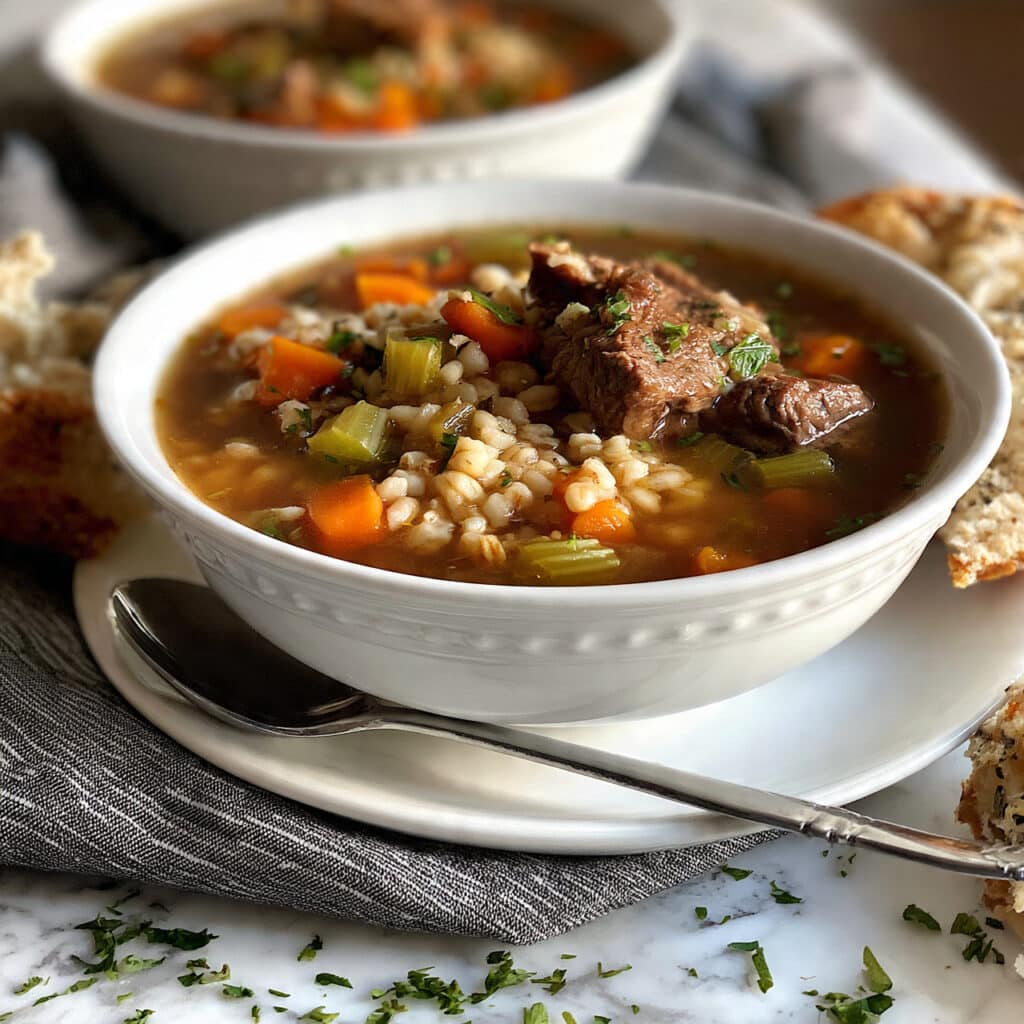 Chunky Beef and Barley Soup Recipe