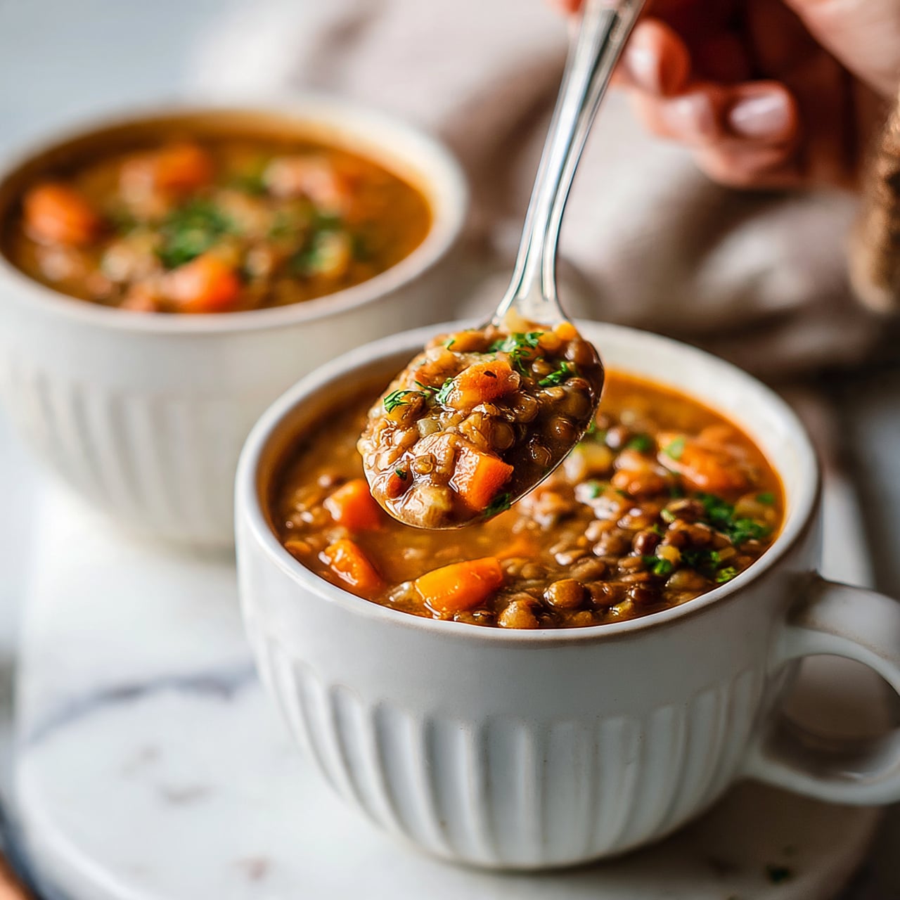Lentil and Vegetable Soup Recipe - Recipe Image
