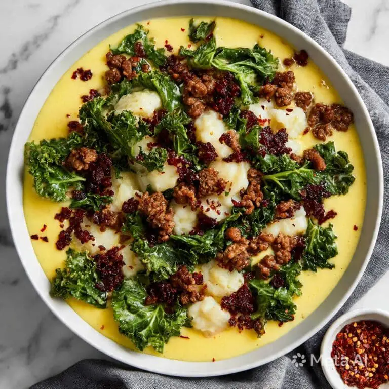 Hearty Tuscan Sausage and Kale Soup with Creamy Potatoes Recipe