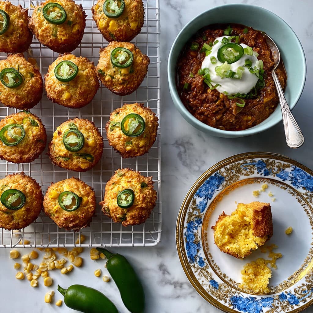 Jalapeño Cheddar Cornbread Muffins Recipe