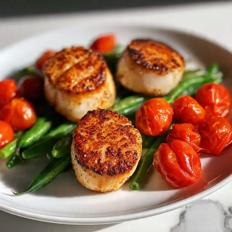 Grilled Scallops with Tomato Vinaigrette Recipe