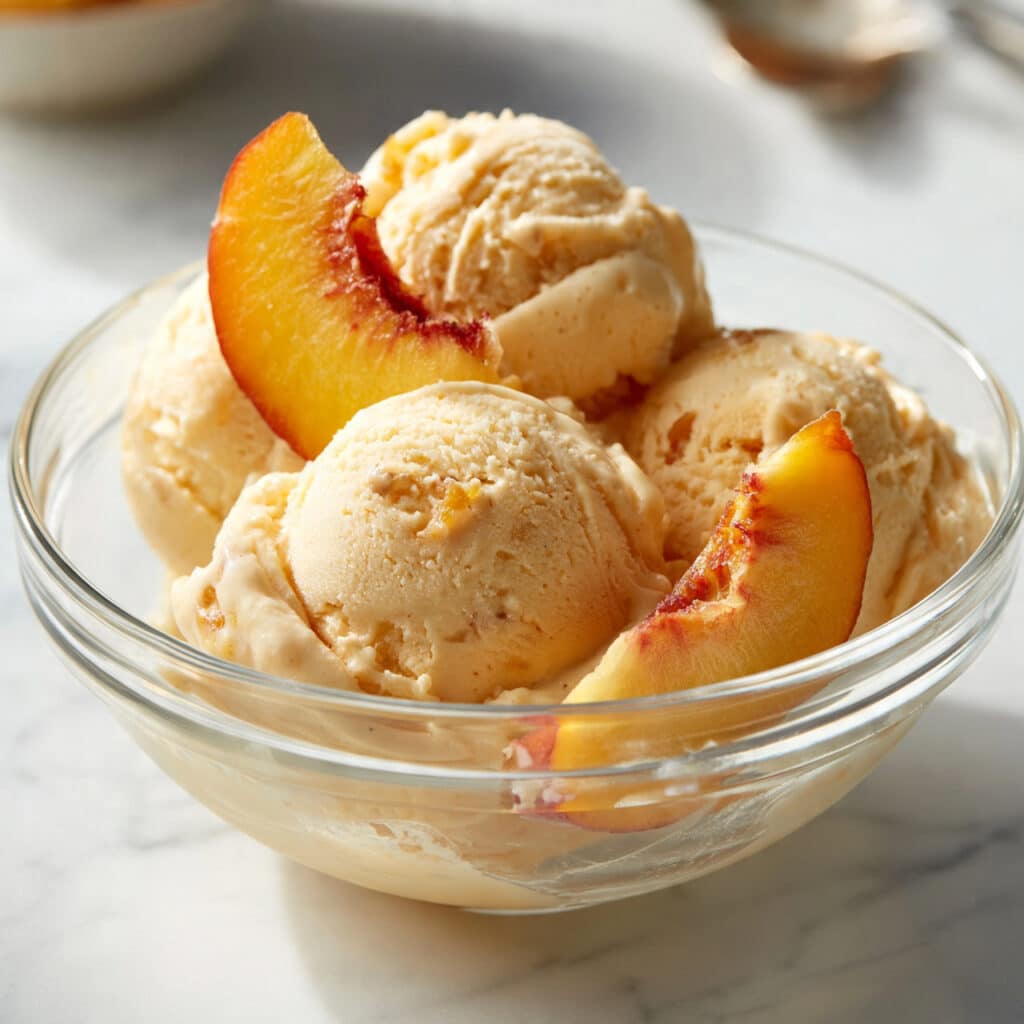 Peaches and Cream Ice Cream Recipe