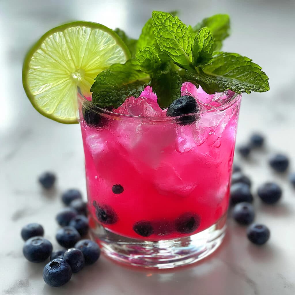 Fresh Blueberry Mojito Cocktail Recipe