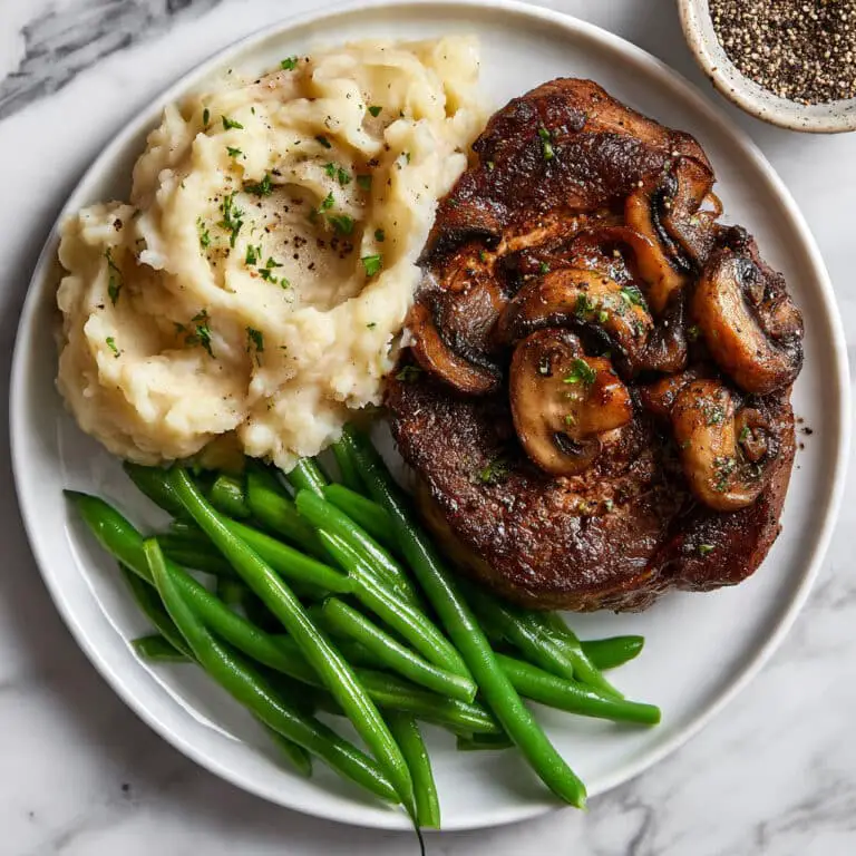 Bobby Flay-Inspired Salisbury Steak with Mushroom Onion Gravy Recipe