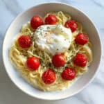 Chicken Spaghetti with Burrata and Lemon Butter Garlic Sauce Recipe