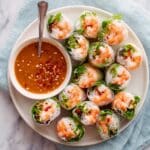 Vietnamese Summer Rolls with Shrimp and Peanut Dipping Sauce Recipe