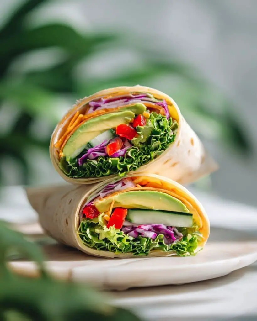Creamy Avocado Veggie Wraps Recipe