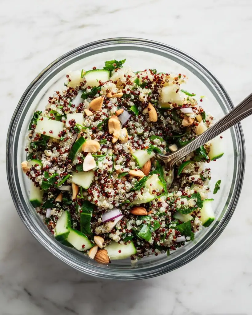 Lemon Quinoa Bowl with Fresh Vegetables and Avocado Recipe