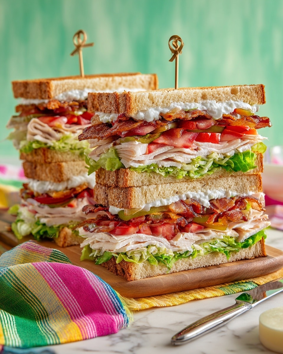 Big Turkey Club Sandwiches Recipe