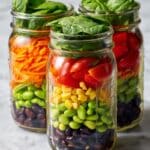 Colorful Mason Jar Salads Recipe