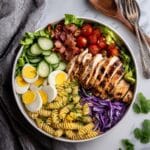 Cobb Pasta Salad with Chicken, Bacon, Eggs, and Avocado Recipe