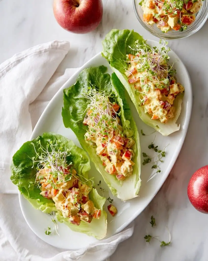 Chicken Apple Salad Lettuce Wraps Recipe