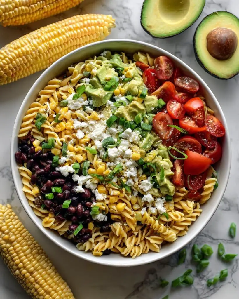 Smoked Corn Avocado Pasta Salad Recipe