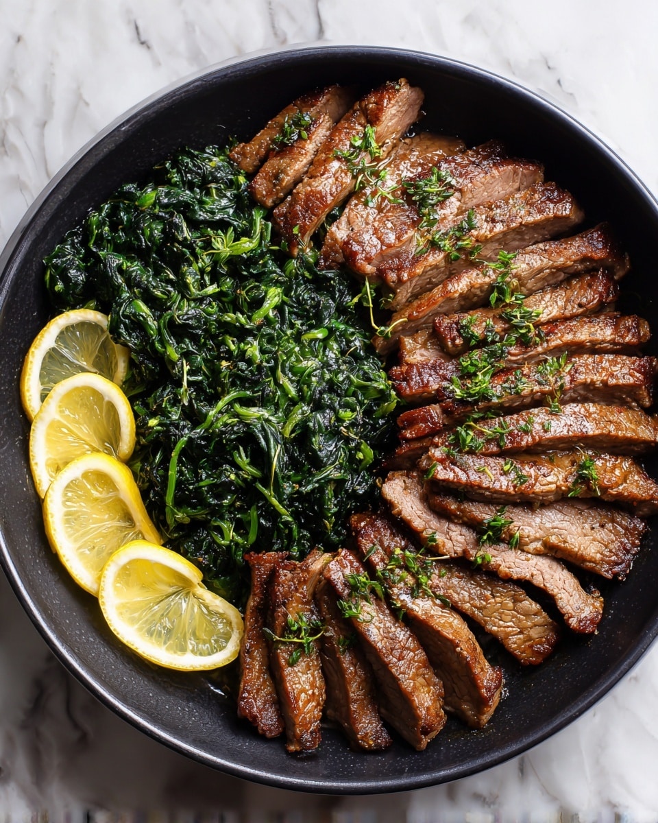 Grilled Steak and Spinach Salad Recipe - Recipe Image