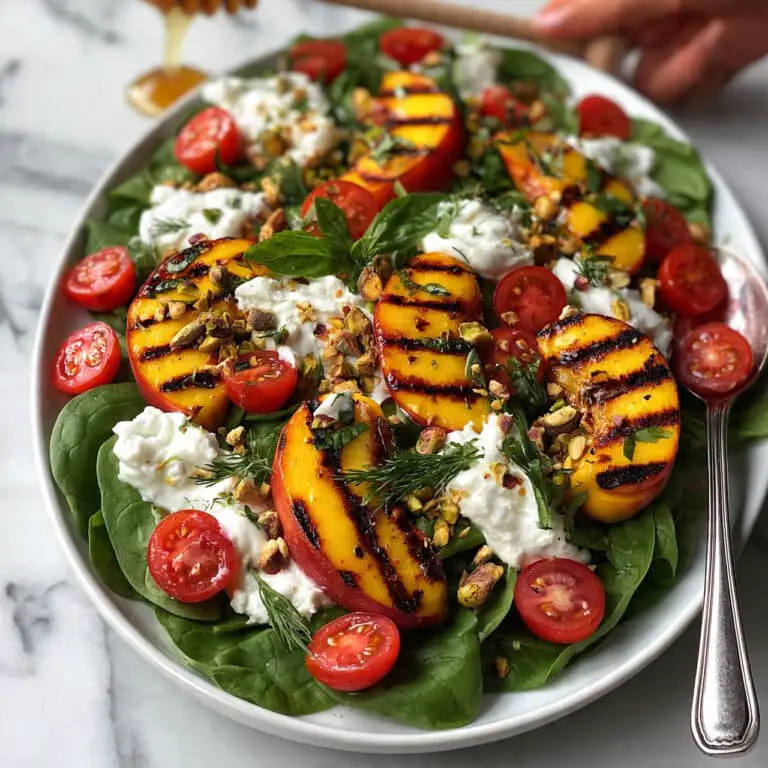 Grilled Peach and Burrata Salad Recipe
