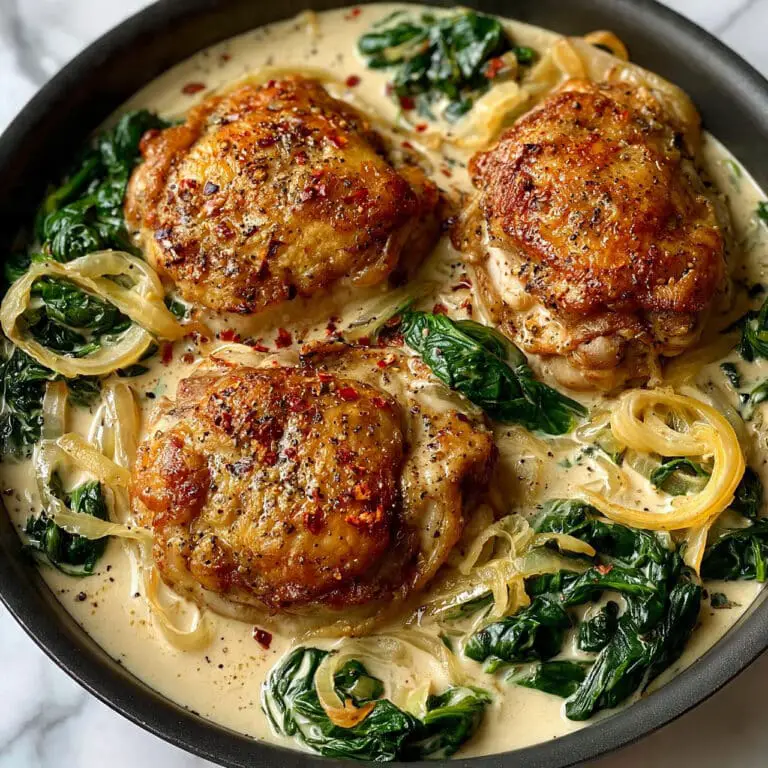Creamy Garlic Parmesan Chicken with Spinach Recipe