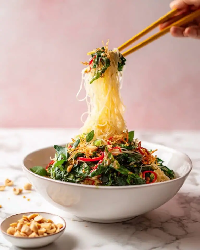 Crunchy Vegetable Rice Noodle Salad Recipe