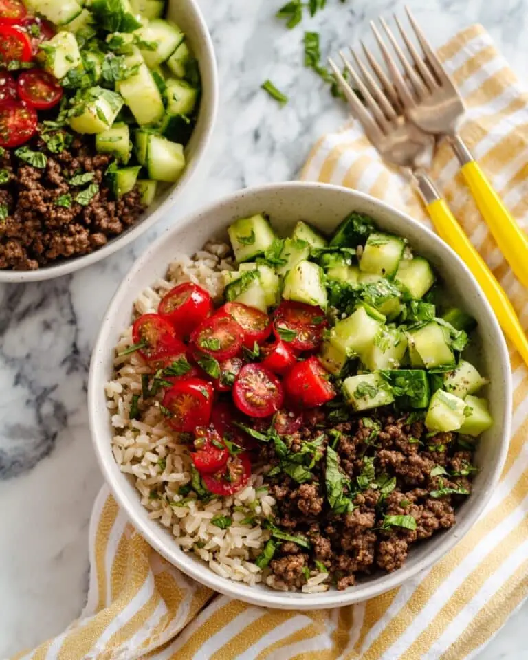 Middle Eastern Inspired Ground Beef Bowls Recipe