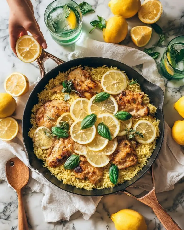 Lemon Basil Orzo with Chicken Recipe