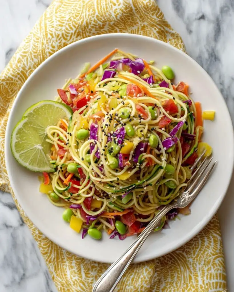 Egg Zucchini Noodle Salad Recipe