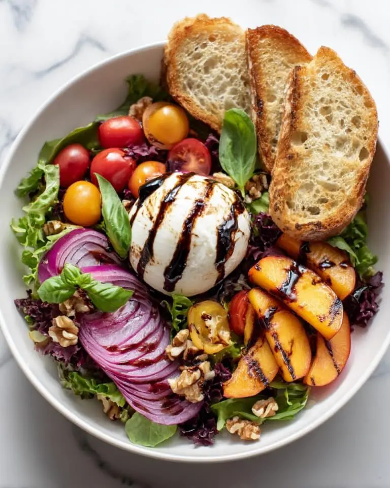 Summer Peach Burrata Salad Recipe