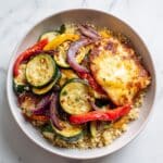 Roasted Vegetable Salad with Quinoa and Halloumi Recipe