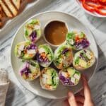 Rainbow Veggie Rice Paper Rolls Recipe