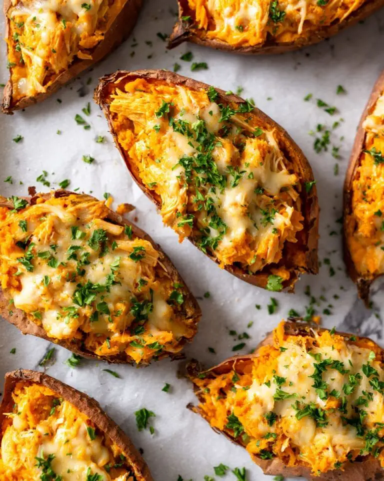 Buffalo Chicken Stuffed Sweet Potatoes Recipe